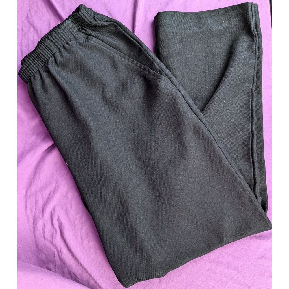 Blair Grandma Pants Womens 18 Black Stretch Straight Leg Elastic Waist Pull On